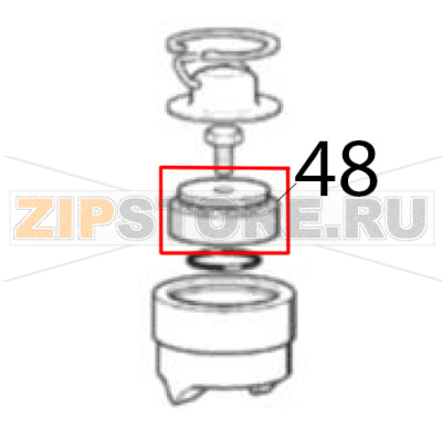 Cuscinetto superiore Scotsman BF 80 Cuscinetto superiore Scotsman BF 80Запчасть на деталировке под номером: 48