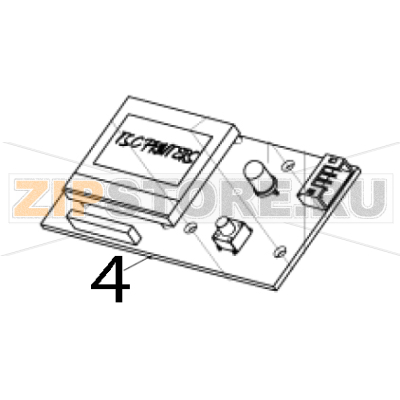 Feed button PCB assembly with LCD module TSC TDP-225 Feed button PCB assembly with LCD module TSC TDP-225Запчасть на деталировке под номером: 4