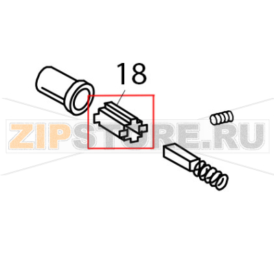 Insert, brush holder KitchenAid 5K45SSEWH Insert, brush holder KitchenAid 5K45SSEWHЗапчасть на деталировке под номером: 18