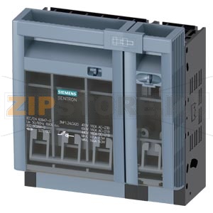 Разъединитель с предоханителем 3NP1, 4-пол, NH000, 160 A, для уст.на монтаж.панель, рамочные клеммы, cover level 45 mm Siemens 3NP1124-1CA20 