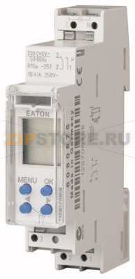 Таймер цифровой, 1 модуль, 2 перекл. контакта, недельная программа Eaton TSDW1COMIN 