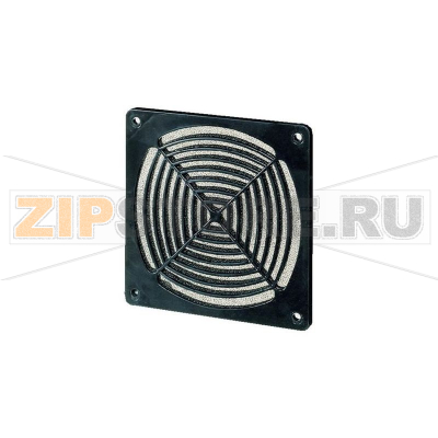 Решетка защитная с фильтром 120х120 мм, черная Wallair 