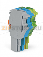 1-проводниковая розетка; 2,5 мм; 3-пол.; 2,50 mm; серые, синие, желто-зеленые Wago 2022-103/000-038/999-953