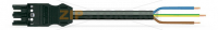 pre-assembled connecting cable; Cca; Socket/open-ended; 3-pole; Cod. A; H05Z1Z1-F 3G 1.5 mm; 1 m; 1,50 mm; black Wago 771-9393/166-101