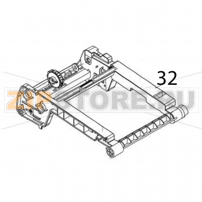 Ribbon frame Sato CG408TT Ribbon frame Sato CG408TTЗапчасть на деталировке под номером: 32Название запчасти на английском языке: Ribbon frame Sato CG408TT.