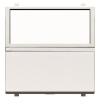 Механизм одноклавишной кнопки, двухмодульный, альпийский белый ABB 2265.60