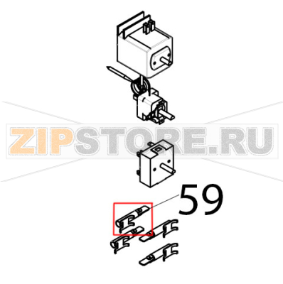 Corpo luce spia verde fluorescente T150° C Tecnoeka KF 981 UD Corpo luce spia verde fluorescente T150° C Tecnoeka KF 981 UDЗапчасть на деталировке под номером: 59