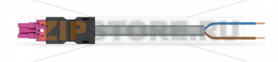 pre-assembled connecting cable; Eca; Socket/open-ended; 2-pole; Cod. B; Control cable 2 x 1.5 mm; 3 m; 1,50 mm; pink Wago 771-8992/106-307 Protected against mismating and maintenance-freePush-in CAGE CLAMP® spring pressure connection technology allows solid conductors to be simply pushed into a unitTwo-wire connection per pole for loops or bridgesComponents can be clearly printed on and color-coded to meet custom requirements...