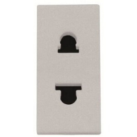 Розетка 16 А, 250 В, серебристая ABB 2CLA213501N1301