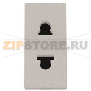 Розетка 16 А, 250 В, серебристая ABB 2CLA213501N1301 