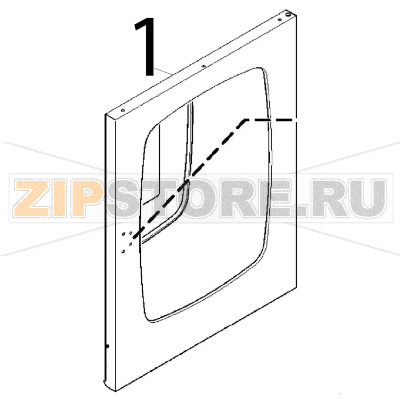 Oven door Angelo Po FM1221E1 Oven door Angelo Po FM1221E1Запчасть на деталировке под номером: 1