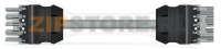 pre-assembled interconnecting cable; Eca; Socket/plug; 5-pole; Cod. B; 7 m; 1,50 mm; gray Wago 771-9995/006-703