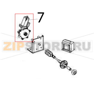 Motorized gearbox up-down basket Vema AP 2091 Motorized gearbox up-down basket Vema AP 2091Запчасть на деталировке под номером: 7