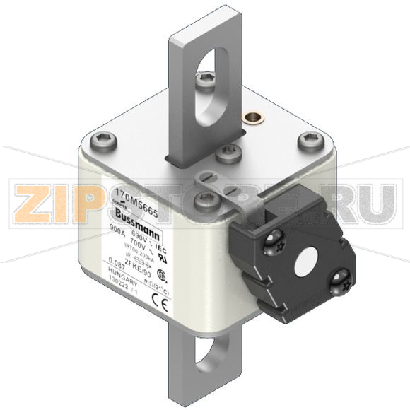 Предохранитель, 900 A, AC 690 В, 200 кА, size 2, 61x77x135 мм, aR, IEC UL Eaton FUSE 900A 690V 