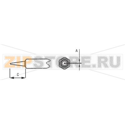 Жало паяльное, круглое, наконечник: 0.25 мм, 1 шт Weller NT 1 