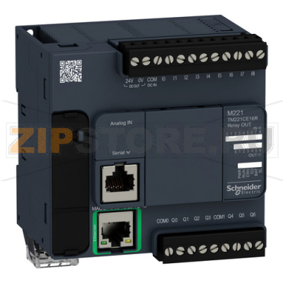 Контроллер логический 100-240 В, 2 А, 7 реле Schneider Electric TM221CE16R 