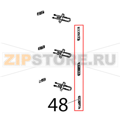 Heating element gasket 100x22x0.8 Unox XB 895 Heating element gasket 100x22x0.8 Unox XB 895Запчасть на деталировке под номером: 48