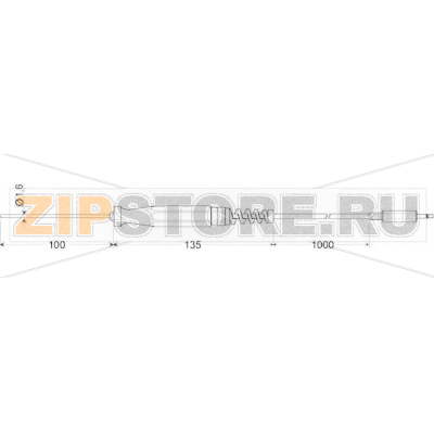 Датчик температуры, тип датчика: Pt1000, зонд: 100 мм, от -70 до 200°C Greisinger GTF 175/1.6 