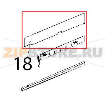 Profilo paracalore cruscotto inox Unox XBC 804 Profilo paracalore cruscotto inox Unox XBC 804Запчасть на деталировке под номером: 18
