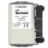 Предохранитель, 400 A, AC 1000 В, 150 кА, size 1, 43x61x74 мм, aR, IEC UL Eaton FUSE 400A 1000