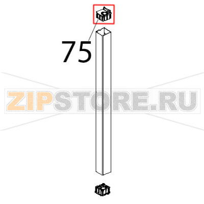 Tappo fulcro superiore porta Unox XBC 604P Tappo fulcro superiore porta Unox XBC 604PЗапчасть на деталировке под номером: 75