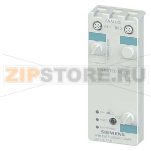 AS-I АНАЛОГОВЙ МОДУЛЬ 2 ВХОДА, IP67, ЦИФР. ФОРМАТ S7 2 X INP. (M12), +/- 10V ДЛЯ 2-ПРОВОДНЫХ ДАТЧИКОВ АКТИВНЫЕ КАНАЛЫ 1 И 2 БЕЗ ФИЛЬТРАЦИИ 50ГЦ МОНТАЖНАЯ ПЛАТА 3RK19010CA00 ЗАКАЗЫВАЕТСЯ ОТДЕЛЬНО Siemens 3RK1207-2BQ40-0AA3 