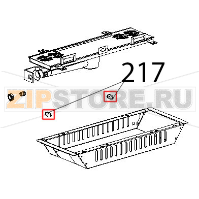 Perno sostegno anteriore bruciatore Unox XBC 815G Perno sostegno anteriore bruciatore Unox XBC 815GЗапчасть на деталировке под номером: 217