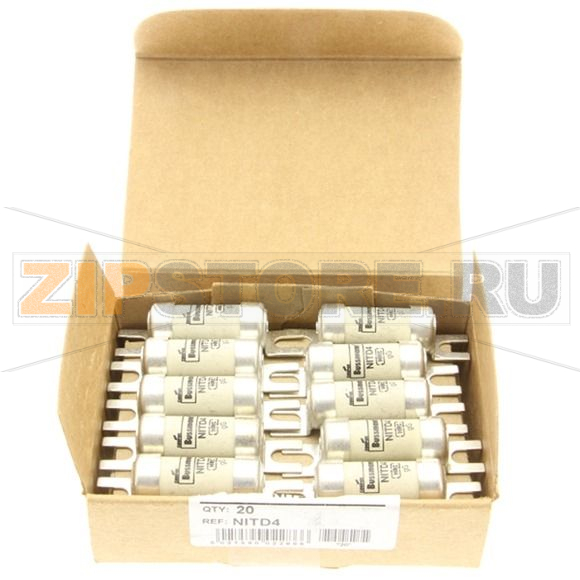 Предохранитель, 4 A, AC 550 В, 80 кА, BS88/A1, 14x55 мм, gL/gG, BS Eaton 4AMP 550V AC BS88 FUSE 