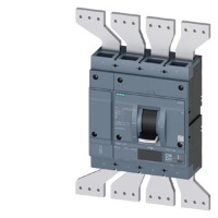 circuit breaker 3VA2 IEC frame 1250 breaking capacity class  H Icu=85kA @ 415 V 4-pole, line protection ETU860,  LSIG, In=1250A overload protection Ir=500A ...1250A short circuit protection Isd=0,6..10x In, Ii=1,5..10x In N conductor protection adjustable