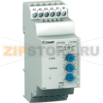 Реле контроля напряжения 24 В/AC/DC, 240 В/AC/DC, 1 шт Crouzet 84872120 