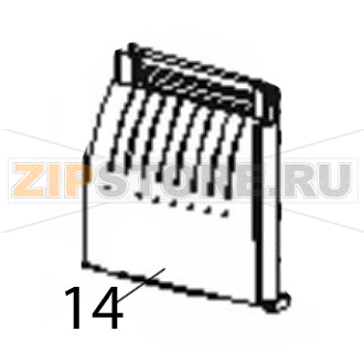 Lower front cover, removable Zebra TLP-2746e Lower front cover, removable Zebra TLP-2746eЗапчасть на деталировке под номером: 14