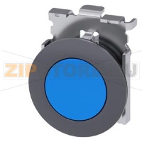АКТУАТОР КНОПКИ, 30MM, КРУГЛ., МЕТАЛЛ МАТОВЫЙ, КНОПКА СИНЯЯ, ПЛОСКОЕ ФРОНТАЛЬНОЕ КОЛЬЦО, С ФИКСАЦИЕЙ, ДЕБЛОКИРОВКА НАЖАТИЕМ, С МАРКИРОВКОЙ ЛАЗЕРОМ, НИЖНИЙ РЕГИСТР Siemens 3SU1060-0JA50-0AA0-Z&nbsp;Y12