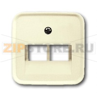 Накладка для двухпостовой розетки с полем для надписи ABB 2CKA001753A8956
