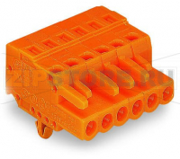 MCS MIDI Classic 1-conductor female plug; Snap-in mounting feet; 2.5 mm; Pin spacing 5.08 mm; 13-pole; 2,50 mm; orange Wago 231-313/008-000