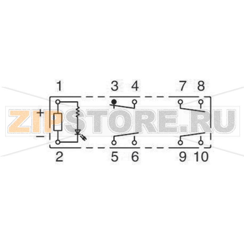Реле электромагнитное 24 В/DC, 6 А, 1 шт IDEC RF1V-3A1BL-D24 