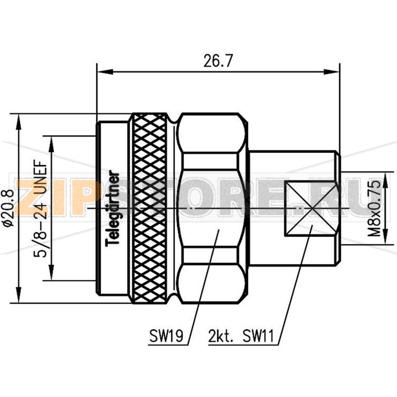 Разъем N, штекер FME, 1 шт Telegärtner J01027A0013 