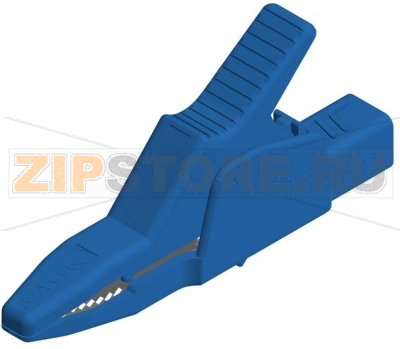 Зажим 32 A, 1 кВ, тип: крокодил, синий Hirschmann AK 2 B 2540 I BLAU / BLUE 