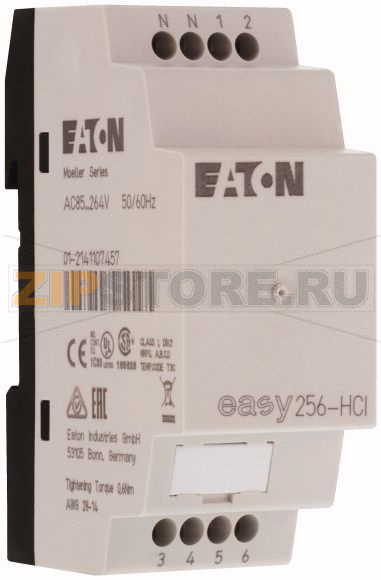 Модуль ввода с кабелем длиной до 100 м, 6-канальный для 115/230VAC Eaton EASY256-HCI 