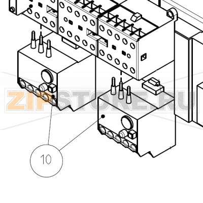 Rele termico T7 DU 4A Imesa ES 10                                Rele termico T7 DU 4A Imesa ES 10Запчасть на сборочном чертеже под номером: 10Название запчасти на итальянском языке: Rele termico T7 DU 4A Imesa ES 10