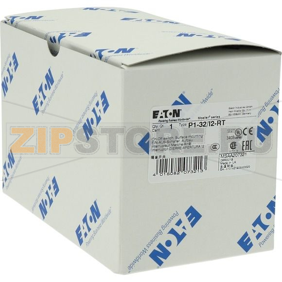 Переключатель вкл/выкл, 3-полюсн., 32 A Eaton P1-32/I2-RT 