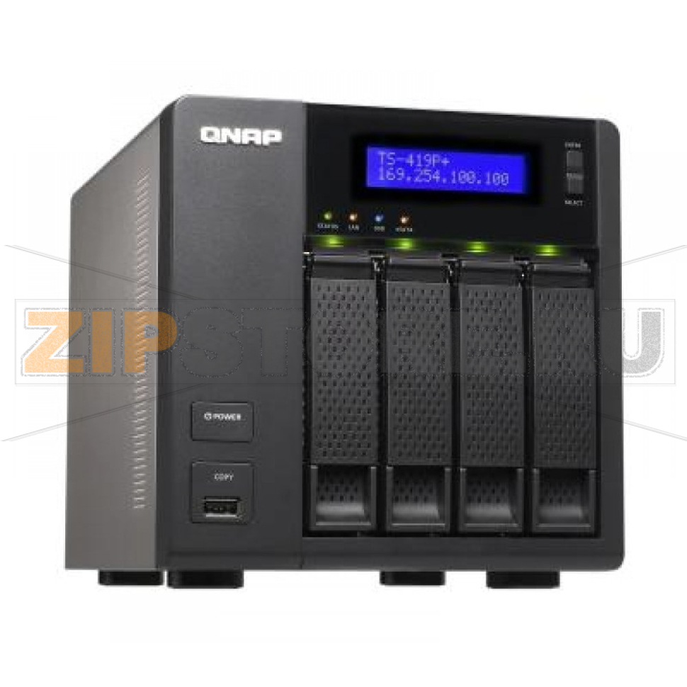 Накопитель сетевой QNAP TS-419P-PLUS 