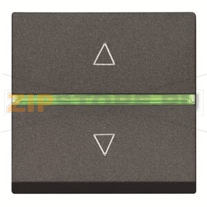 Механизм электронного выключателя жалюзи, двухмодульный, антрацитовый ABB 2CLA226120N1801 