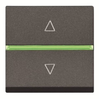 Механизм электронного выключателя жалюзи, двухмодульный, антрацитовый ABB 2CLA226120N1801