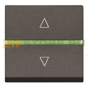 Механизм электронного выключателя жалюзи, двухмодульный, антрацитовый ABB 2CLA226120N1801 