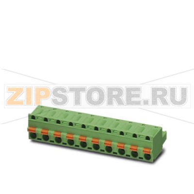 Вилочная часть Phoenix Contact GFKC 2,5/ 9-ST-7,5 Номинальный ток: 12 А, Расчетное напряжение (III/2): 630 В, Полюсов: 9, Размер шага: 7,5 мм, Технология подключения: Пружинные зажимы, Цвет: зеленый, Поверхность контакта: олово, Штекерный соединитель COMBICON предназначен только для кабелей маломощных цепей. Изделия с подходящими параметрами для маломощных электрических цепей поставляются на заказ.Минимальный заказ: 50 шт.Упаковка: 50 шт.