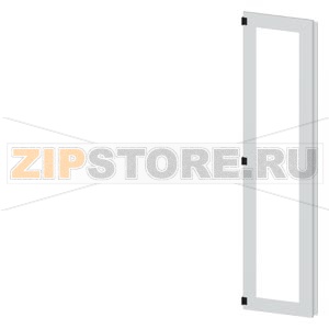 SIVACON, door half, left, inspection window, IP55, H: 2200 mm, W: 500 mm, RAL 7035, Protection class 1 Siemens 8MF1250-2UT25-0BE2 