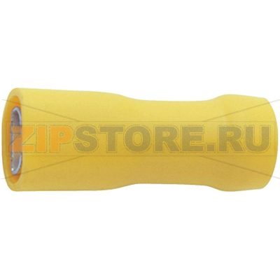 Клемма плоская 6.3 мм, 0.8 мм, 180°, желтая, 1 шт Klauke 750V 