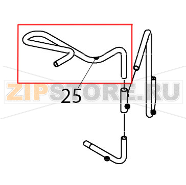 Pipe (B) - high side Hoshizaki IM-65NE-25 Pipe (B) - high side Hoshizaki IM-65NE-25Запчасть на деталировке под номером: 25
