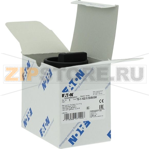 Выключатели главные, T0, 20 A, 1 модуль, 2-полюсн Eaton T0-1-102/I1/SVB-SW 