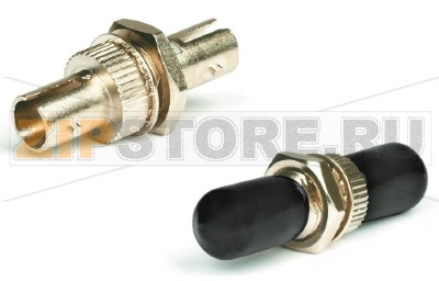 Hyperline FA-S00Z-ST/ST-N/BK-SL Оптический проходной адаптер ST/UPC-ST/UPC, SM/MM, simplex, корпус металл, черные колпачки 